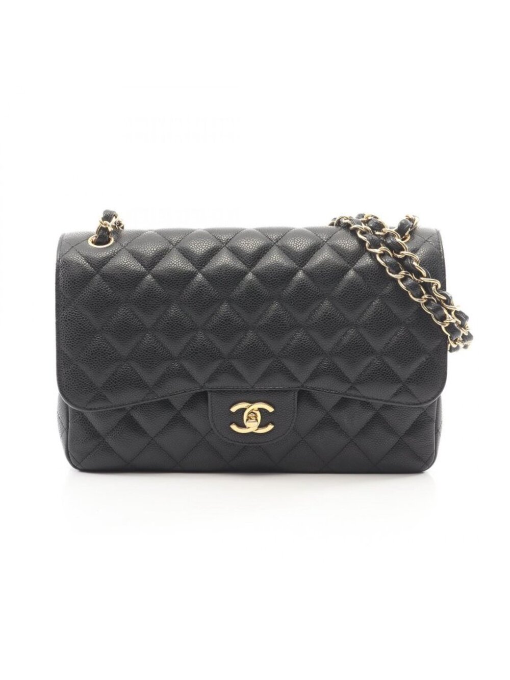 Chanel Shoulder Bag Maxi Quilted 30 Classic Large Double Flap Black Caviar